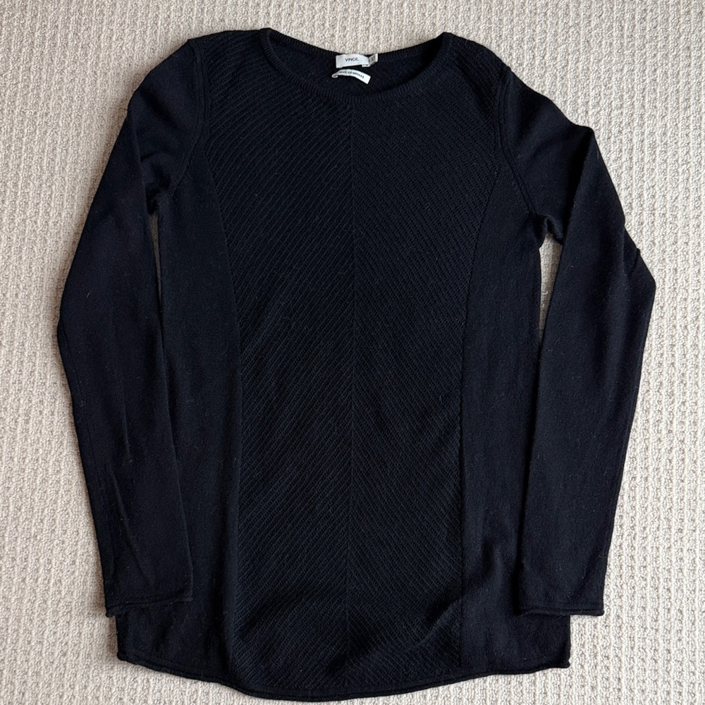 Vince Black Crew Neck Sweater